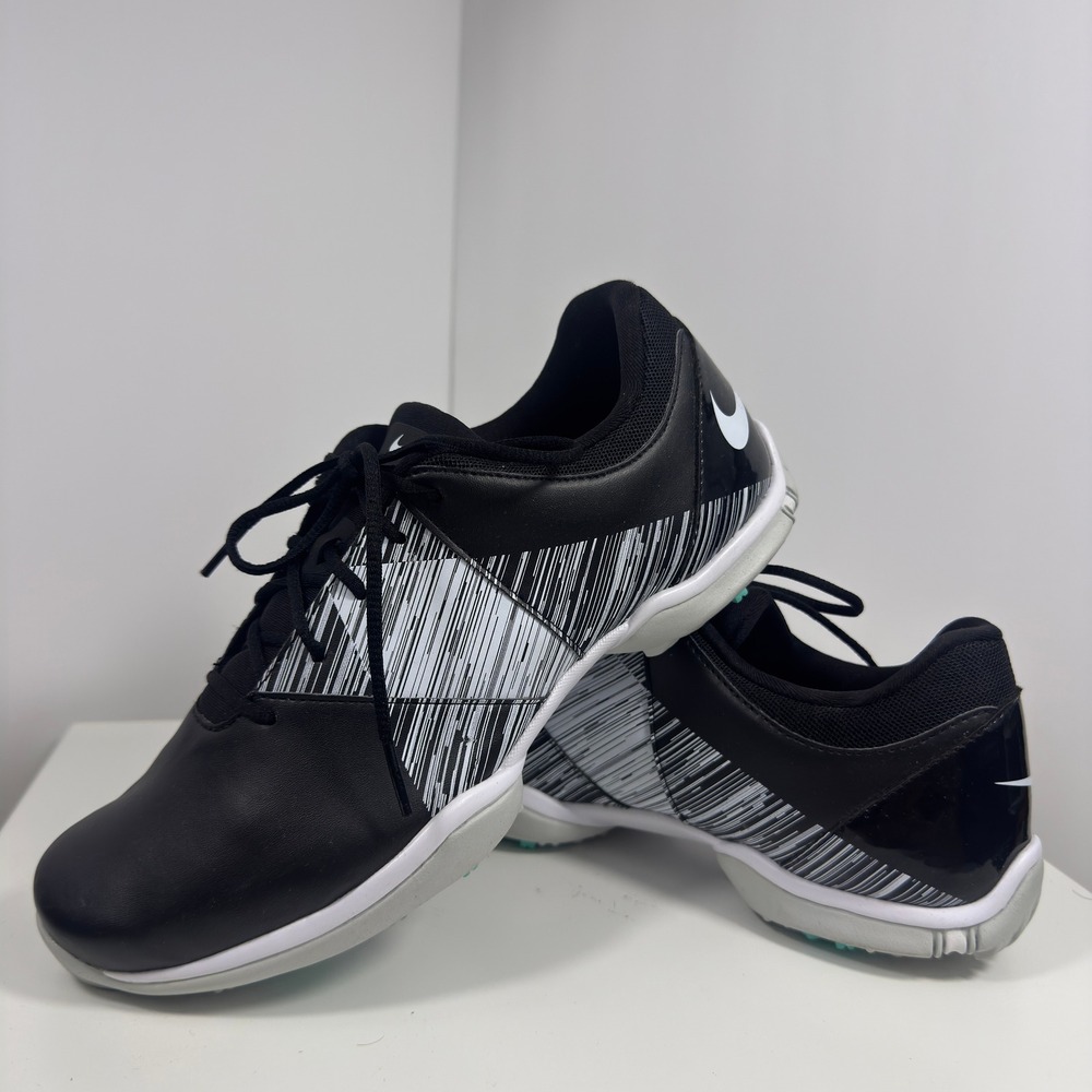 Nike Delight V Golf Shoes Womens 8.5‎ Black White Scratch Graphic 651997-001